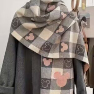 Cartoon Inspired Reversible Scarf Pink